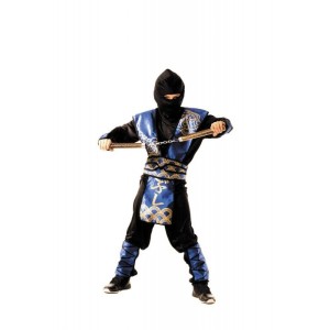Disfraz Ninja azul/oro