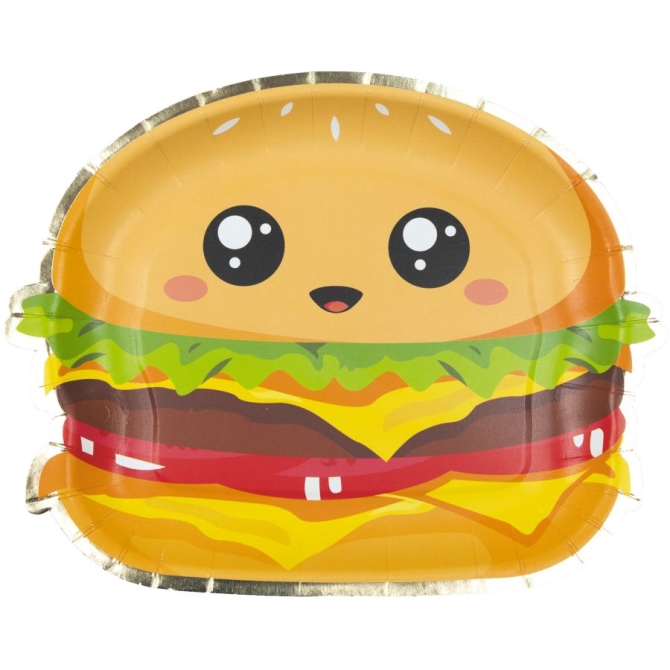 8 platos de hamburguesas Salty Junk Food 