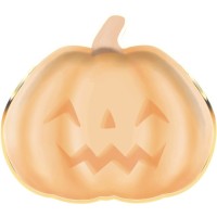 8 Platos Calabaza Halloween Pastel