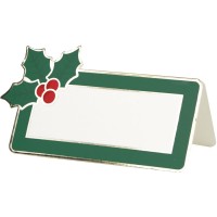 8 tarjetas de mesa Navidad con acebo