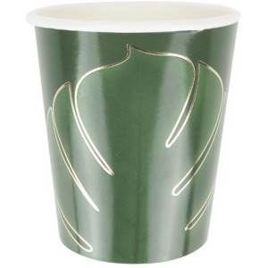 8 Vasos Hoja Tropical