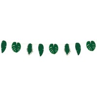 Guirnalda de hojas tropicales - 3 m