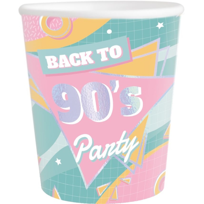 8 vasos Fiesta de los 90 