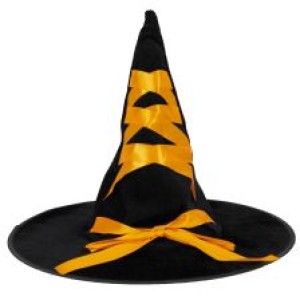 Sombrero de bruja Negro/Naranja