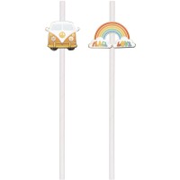 10 Pajitas de Papel - Fiesta Hippie