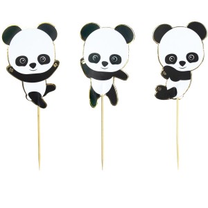 3 Decoraciones para Tartas - Baby Panda