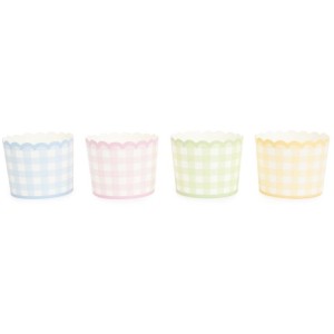 8 botes pequeos de pastel Vichy