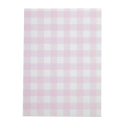 Caja de fiesta festoneada de cuadros vichy rosas grandes. n4
