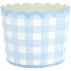 Caja grande para fiestas festoneada de cuadros azules. n4