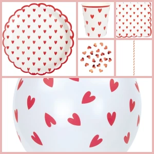 Caja de fiesta grande de corazones peque�os