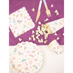 16 servilletas festoneadas para fiesta de pijamas. n1