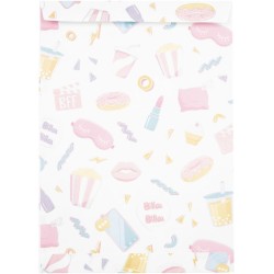 8 bolsas de regalo festoneadas para fiestas de pijamas. n1