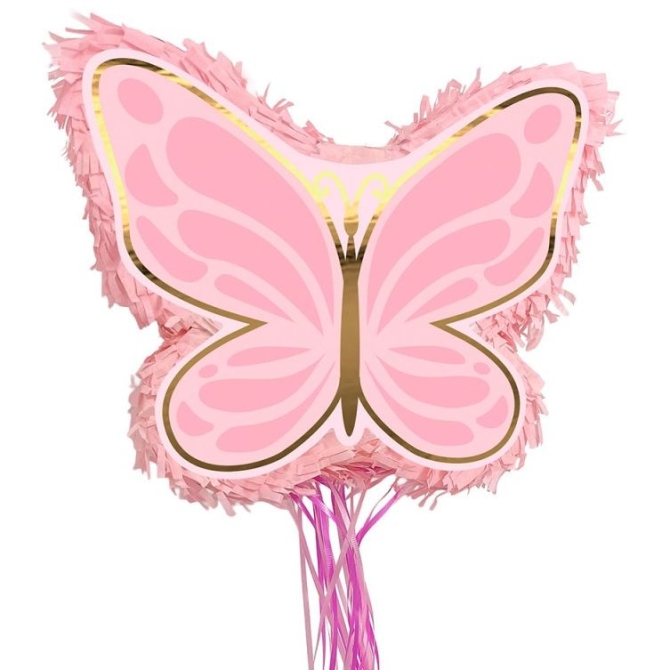Piñata mariposa rosa