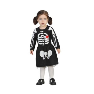 Disfraz de esqueleto de beb para nia