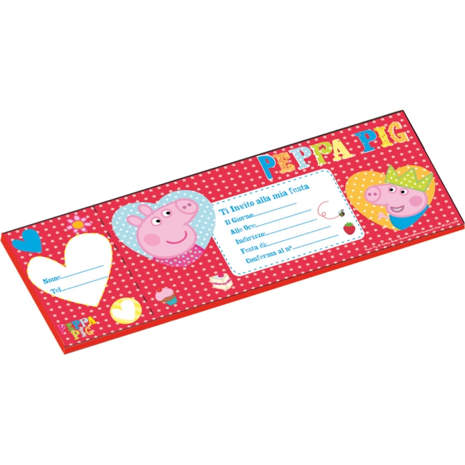 Libro de 20 Invitaciones Peppa Pig 