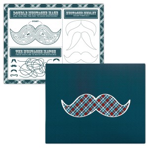 4 manteles individuales juguetones Little Man Bigote