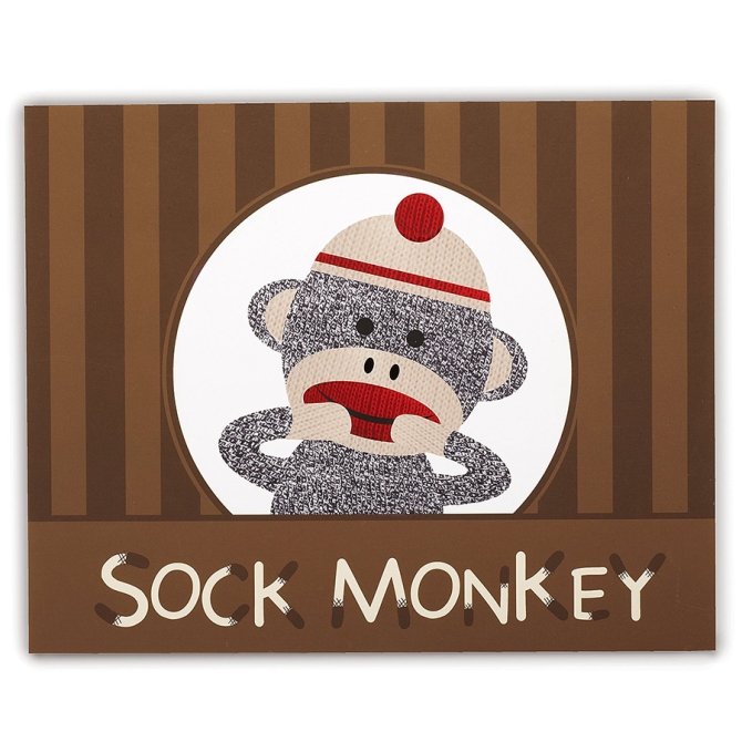 4 manteles individuales de Sock Monkey juguetn 