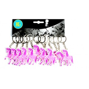 12 Llaveros Unicornio Rosa