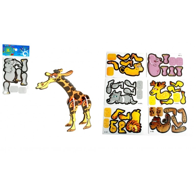 Minipuzle 3D - Zoolgico de animales de 8 piezas (10, 5 cm) 