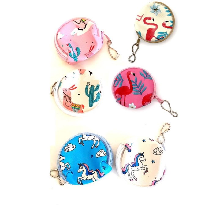 1 llavero monedero con cremallera - 7 cm 