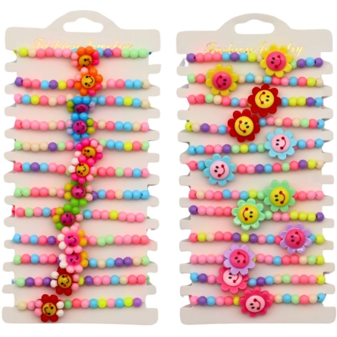 1 pulsera de cuentas de flores. 