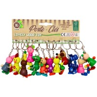 1 Llavero Animal de Madera