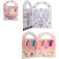 Peque�o libro para colorear y de pegatinas - Kawaii