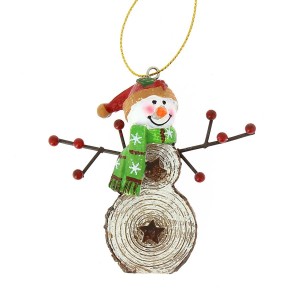 Decoracin para colgar Mueco de Nieve Grande (8 cm) - Resina