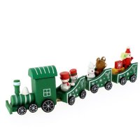 Decoracin Mesa Tren Verde (20 x 5 cm) - Madera