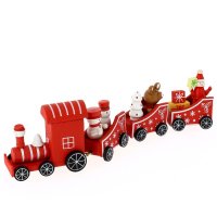 Decoracin Mesa Trencito Rojo (20 x 5 cm) - Madera