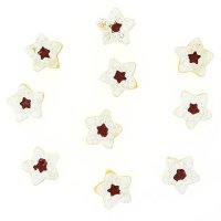10 Mini Pegatinas Tarta Estrella (2,5 cm) - Resina