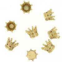 8 coronas doradas (2,5 cm) - Resina