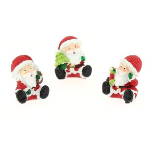 1 Papa Noel Sentado (3 cm) para Pose - Resina