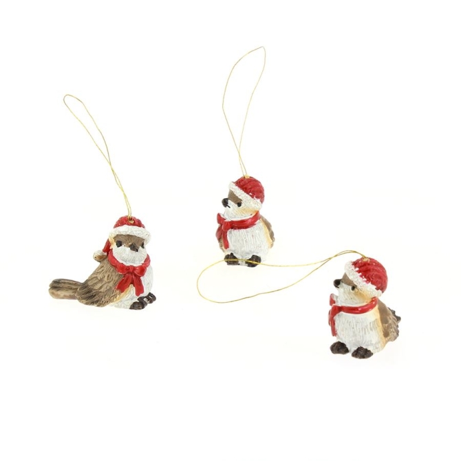 3 Pjaros Decoracin para colgar (4 cm) - Resina 