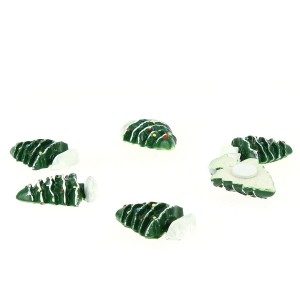 6 Mini rboles - Pegatinas (3 cm) - Resina