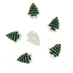 6 Mini rboles - Pegatinas (3 cm) - Resina. n1