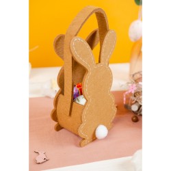 Cesta de Fieltro (20 cm) - Conejo. n3
