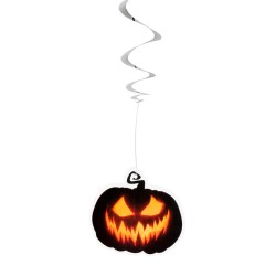 2 terrorficas guirnaldas en espiral de calabaza. n1