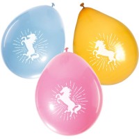6 globos de unicornio
