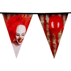 Guirnalda de banderines Clown Horror