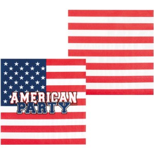 20 servilletas de fiesta americana