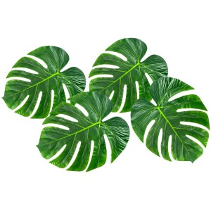 Juego de 4 hojas de palmera