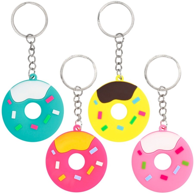 4 llaveros de donas 