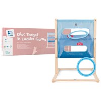 Juego de escalera y tiro al blanco con anillos