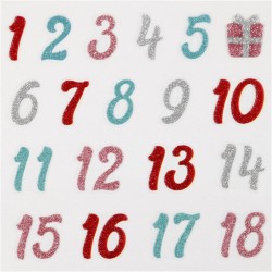 Pegatinas Glitter - Calendario de Adviento. n1