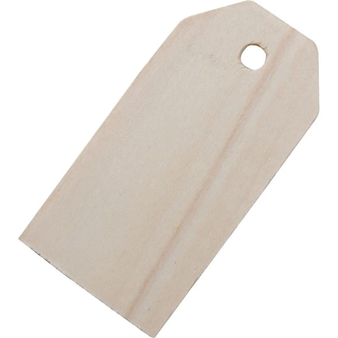 10 Etiquetas de regalo - Madera 