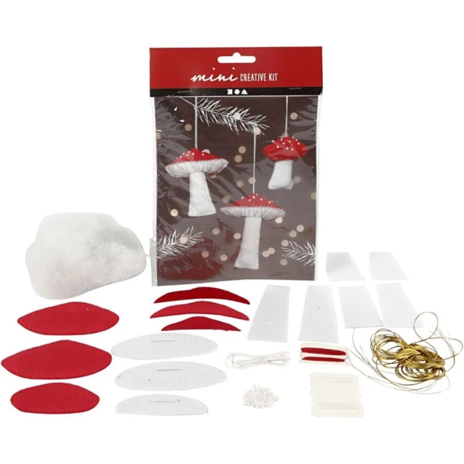 Mini kit de bricolaje - 3 setas venenosas para colgar 