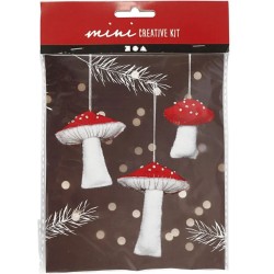 Mini kit de bricolaje - 3 setas venenosas para colgar. n°1