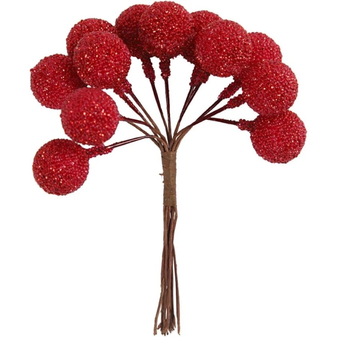 Bayas artificiales - Rojo 