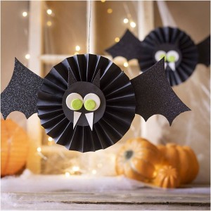 Mini kit de decoracin de papel DIY - Murcilago de Halloween